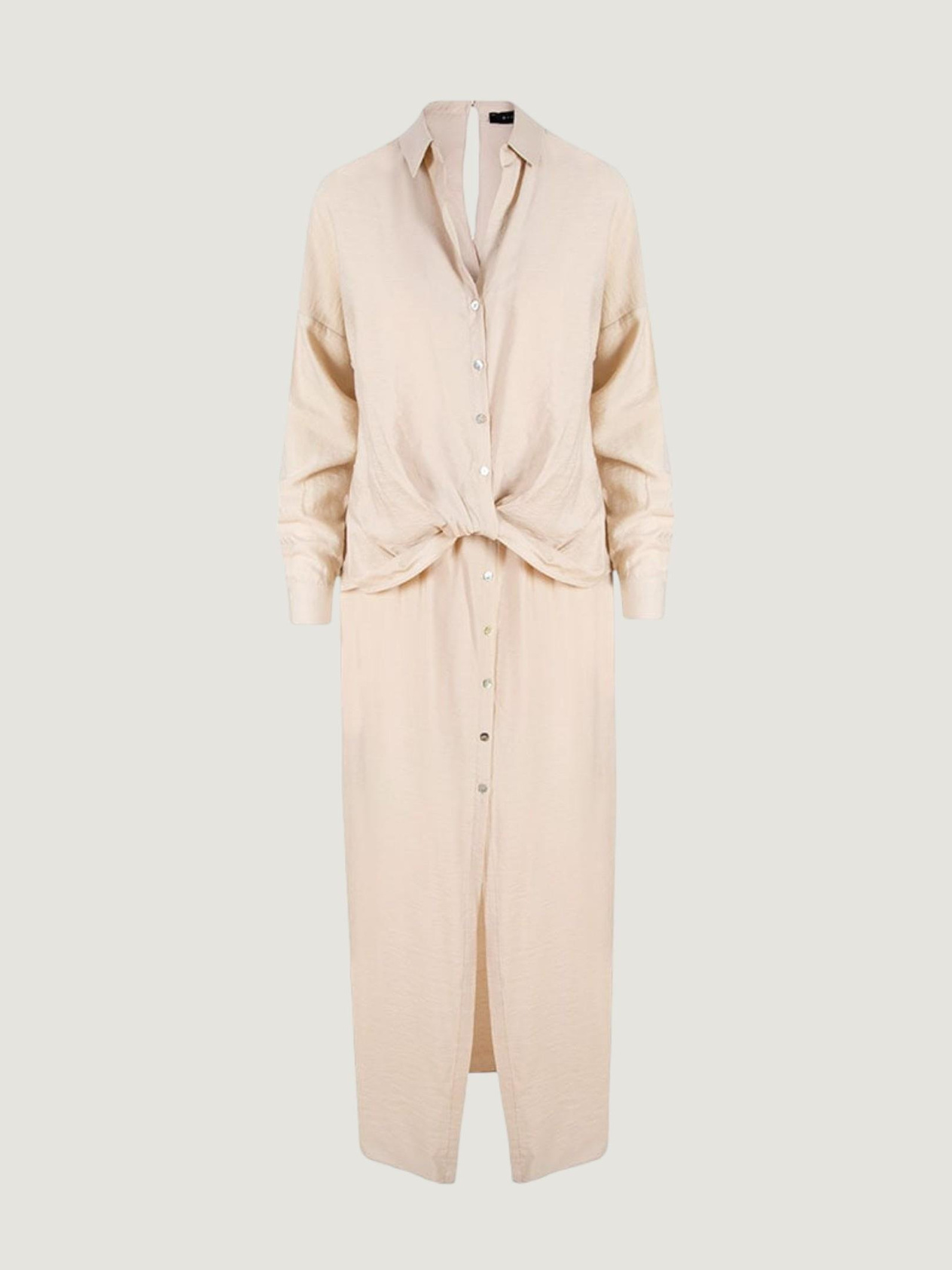 Iconic Viscose Shirt Dress With Undershorts - Grey Dress Modelleri