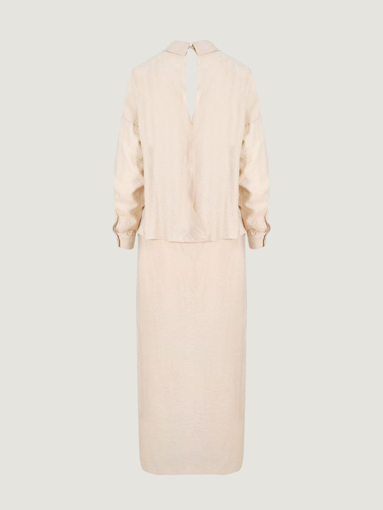 Iconic Viscose Shirt Dress With Undershorts - Grey Dress Modelleri