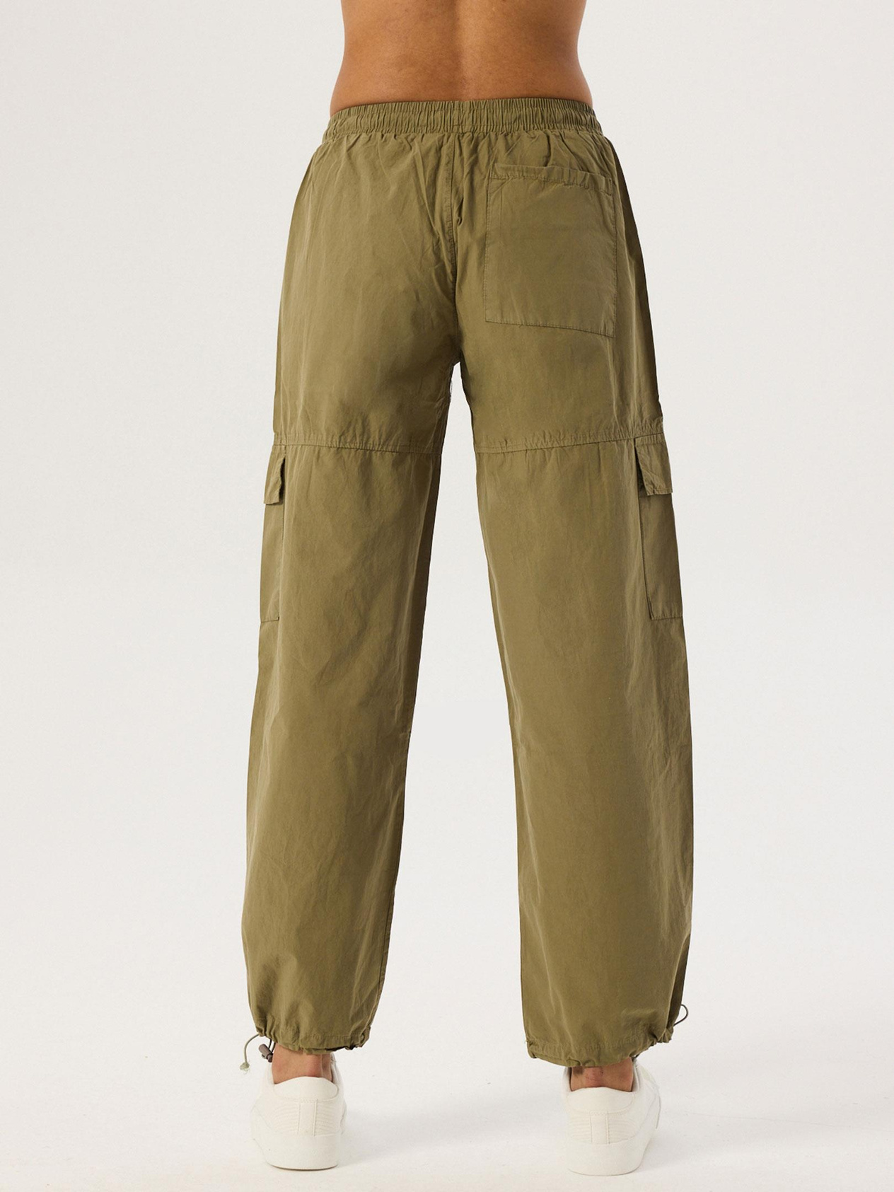 Drawstring and Waist Detailed Cargo Pants - Khaki Trousers Modelleri