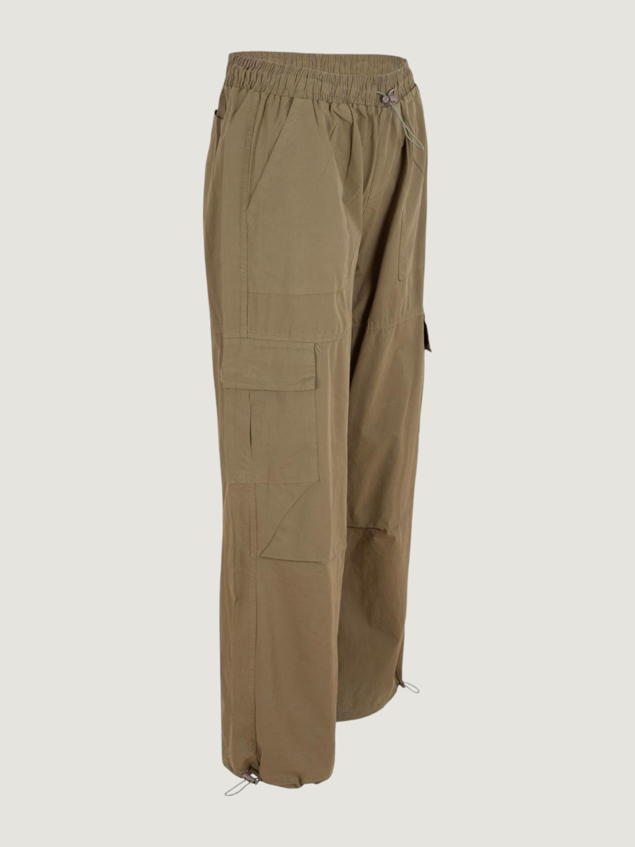 Drawstring and Waist Detailed Cargo Pants - Khaki Trousers Modelleri