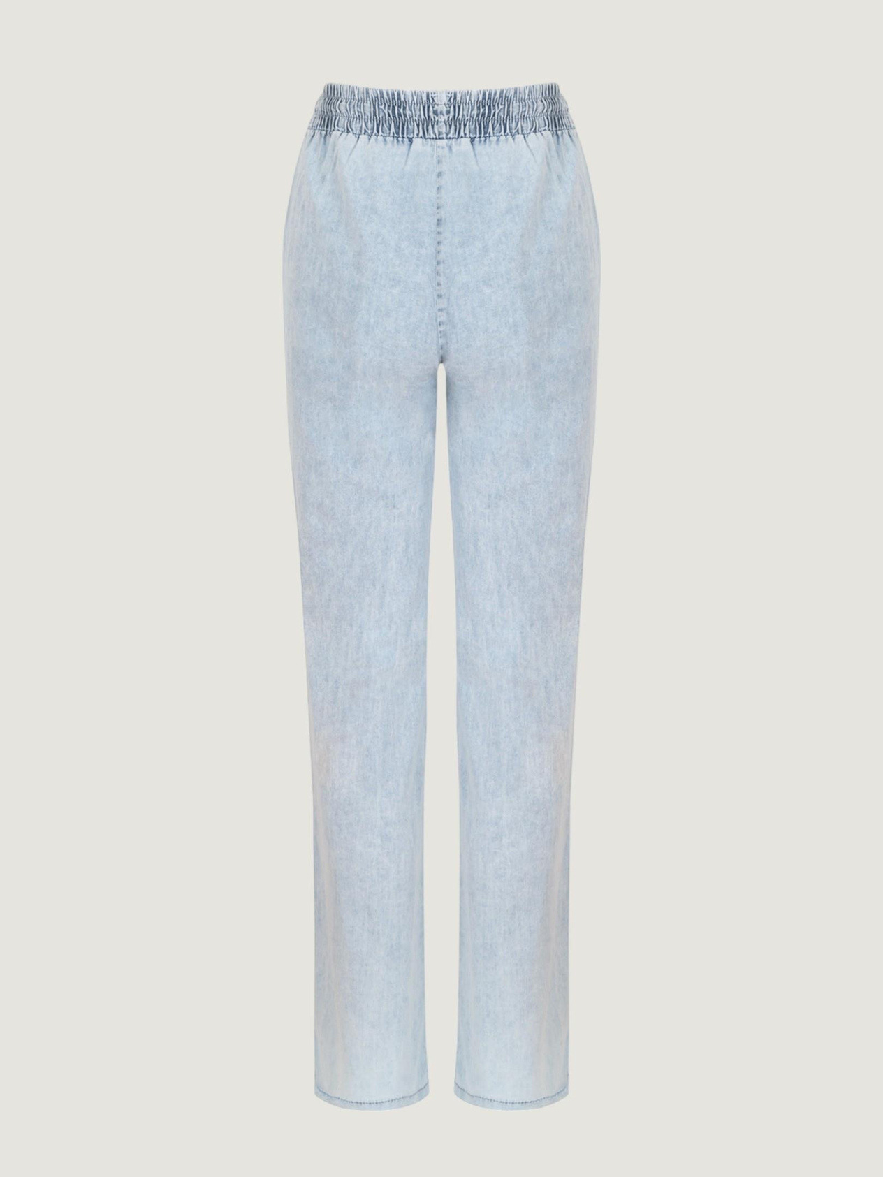 Straight Fit Tensel Jean Pantolon - Light Indigo Pantolon Modelleri