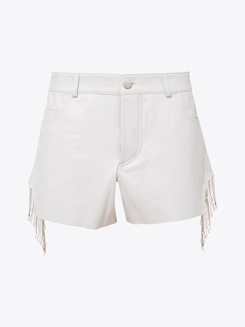 ONARIUS Mini Leather Shorts With Swarovski Detail
