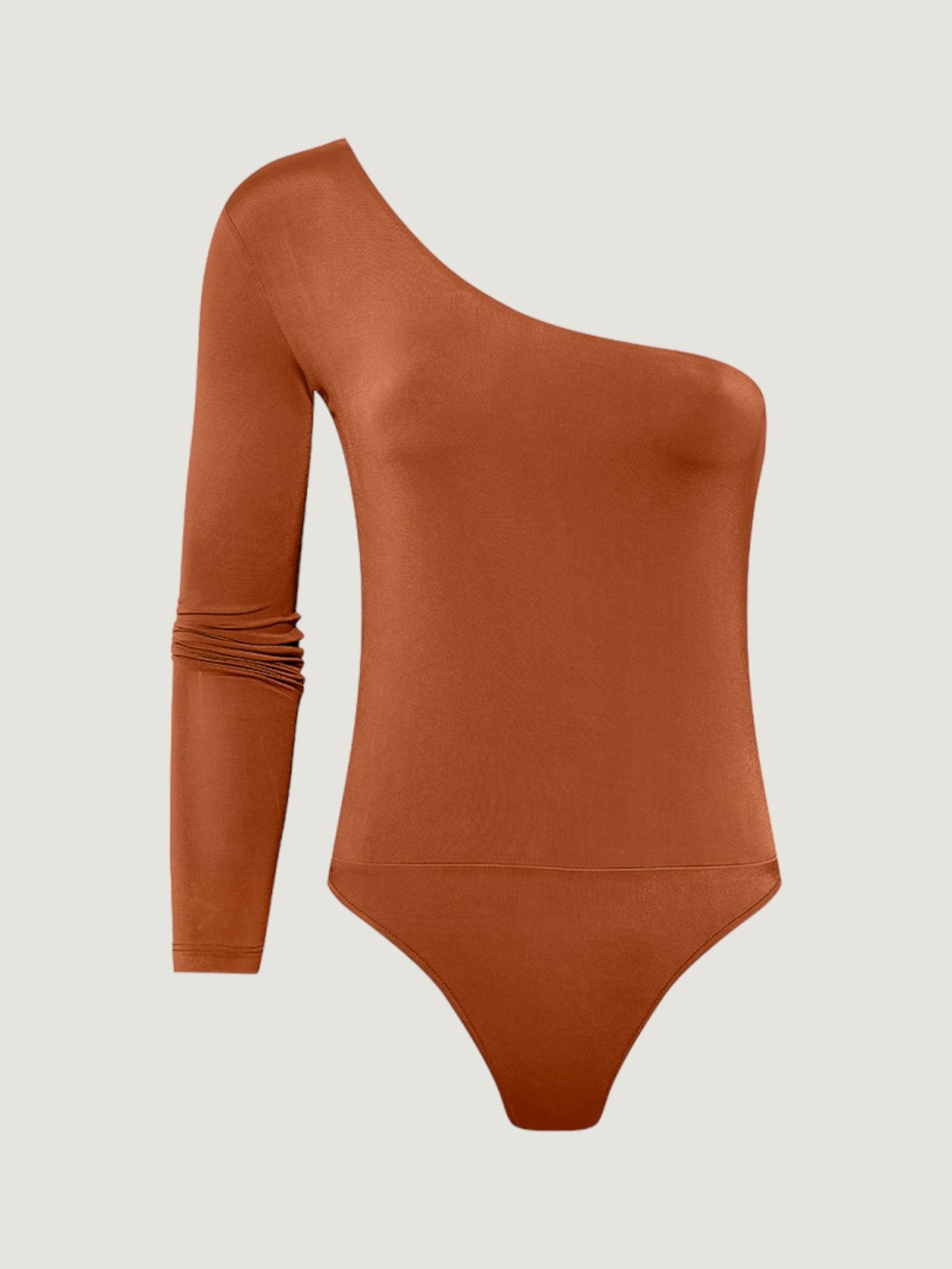 One Shoulder Body - Brown Body & Blouse Modelleri