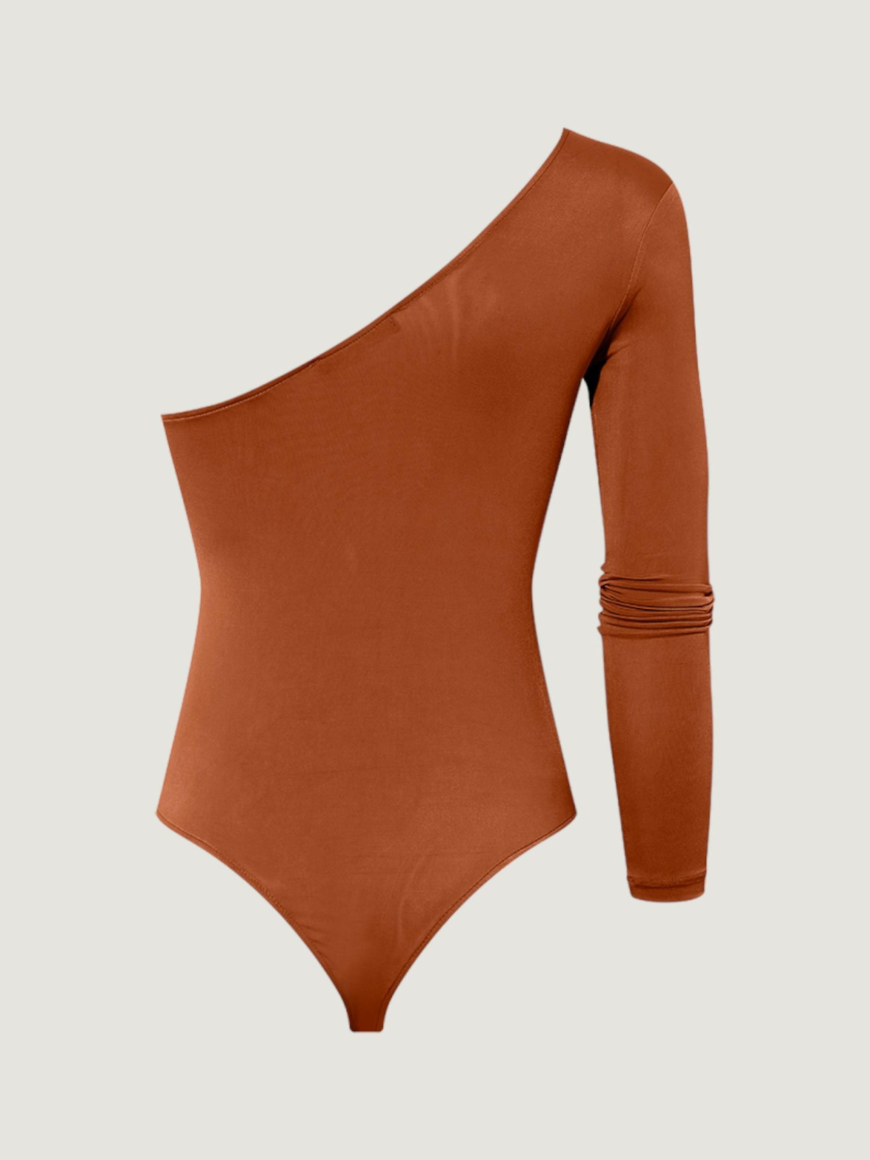 One Shoulder Body - Brown Body & Blouse Modelleri