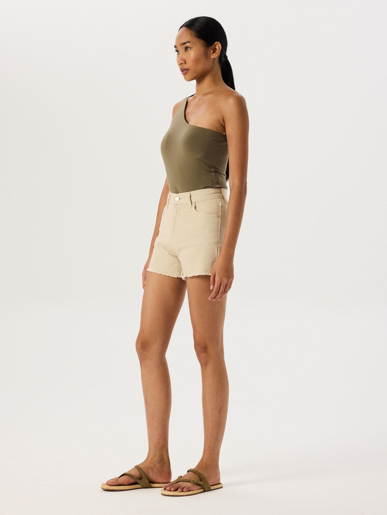 One Shoulder Body - Khaki Body & Blouse Modelleri