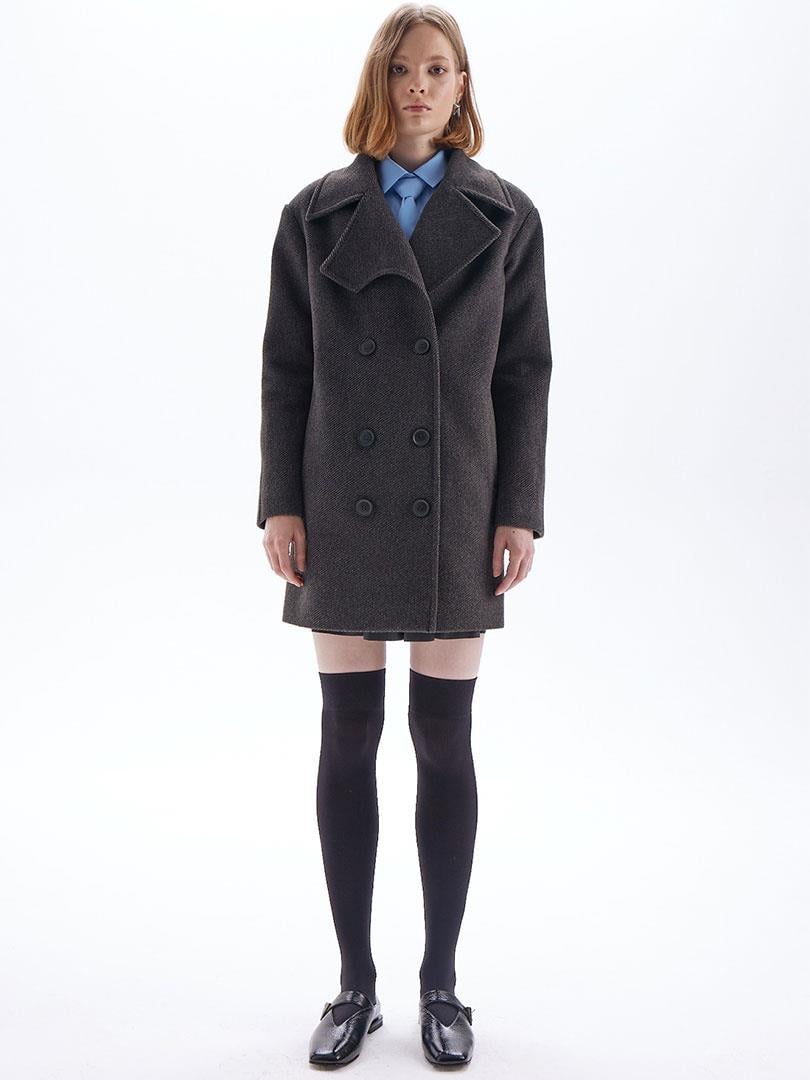 23FW105002 YÜN KARIŞIMLI KAŞE KABAN Coat & Tench Coat Modelleri