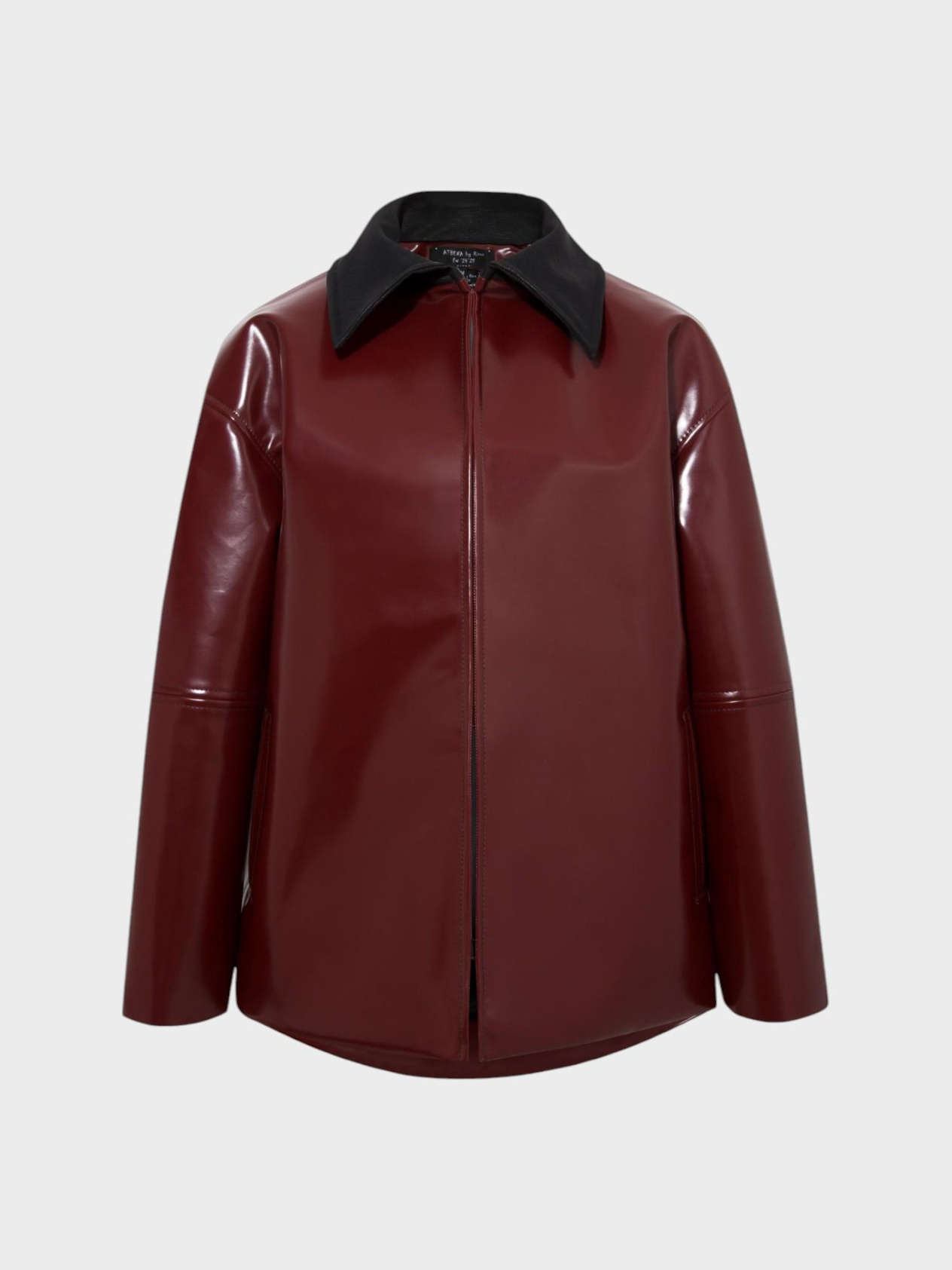 Olive Seed Oversized Jacket Vegan Leather Jacket Modelleri