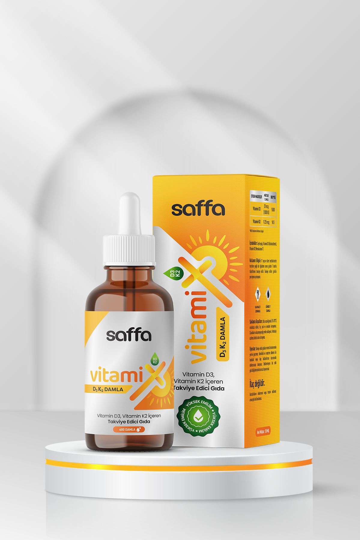 SAFFA NATURALSAFFA D3K2 VİTAMİX 20 ML