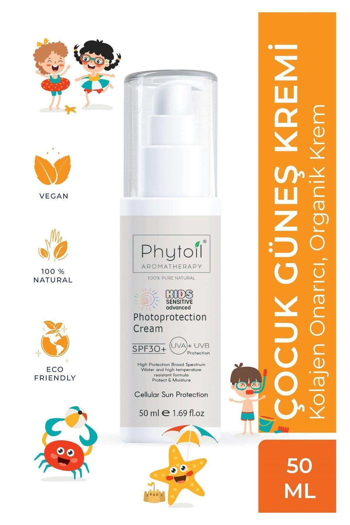 PhytoilOrganik Kolajen Onarıcı Güneş Kremi 50ml Kids Sensitive Advanced Photoprotection Spf30