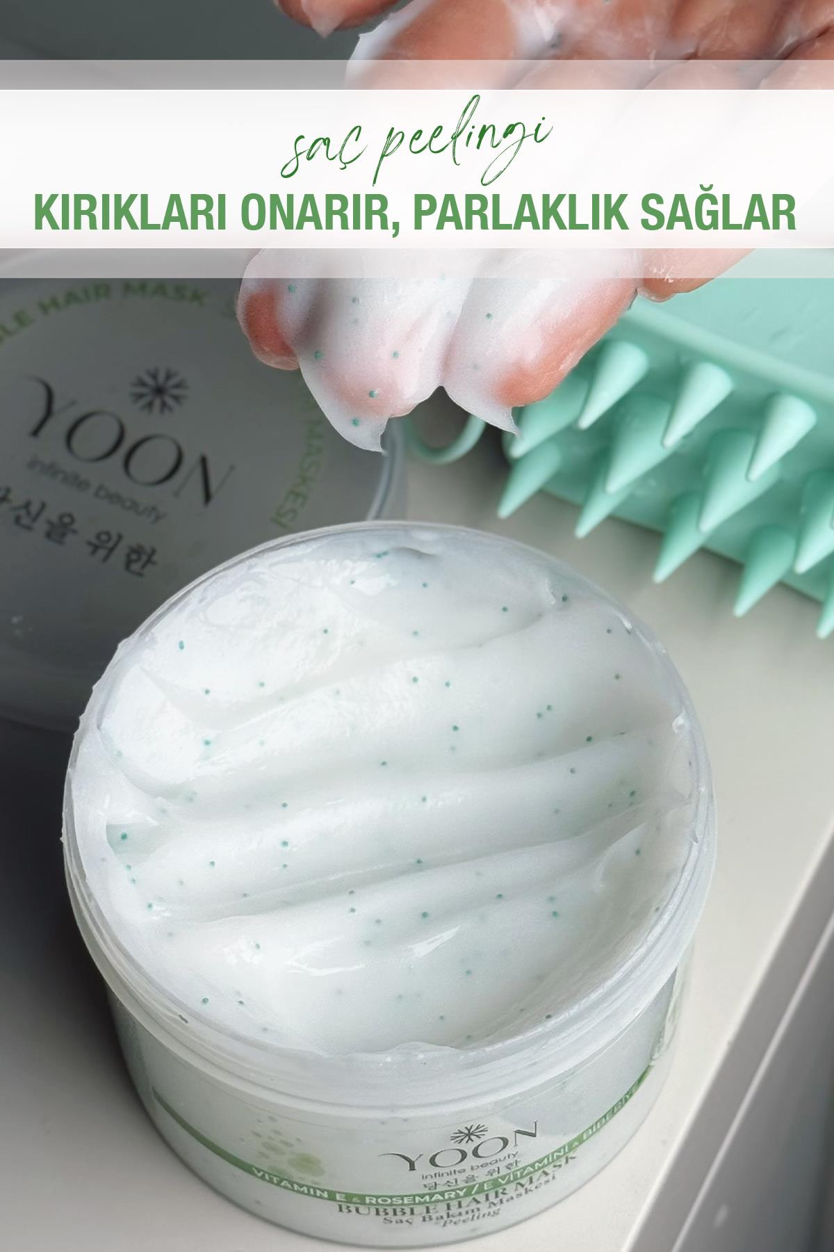 2'li Biberiye Saç Maskesi, E Vitamin & Peeling Etkili, Saç Tellerini Güçlendirir ve Kırıkları Onarır