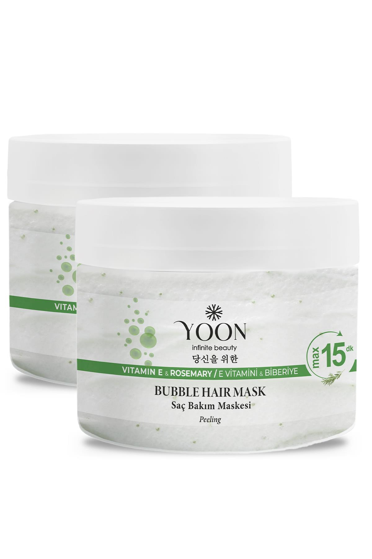 2'li Biberiye Saç Maskesi, E Vitamin & Peeling Etkili, Saç Tellerini Güçlendirir ve Kırıkları Onarır