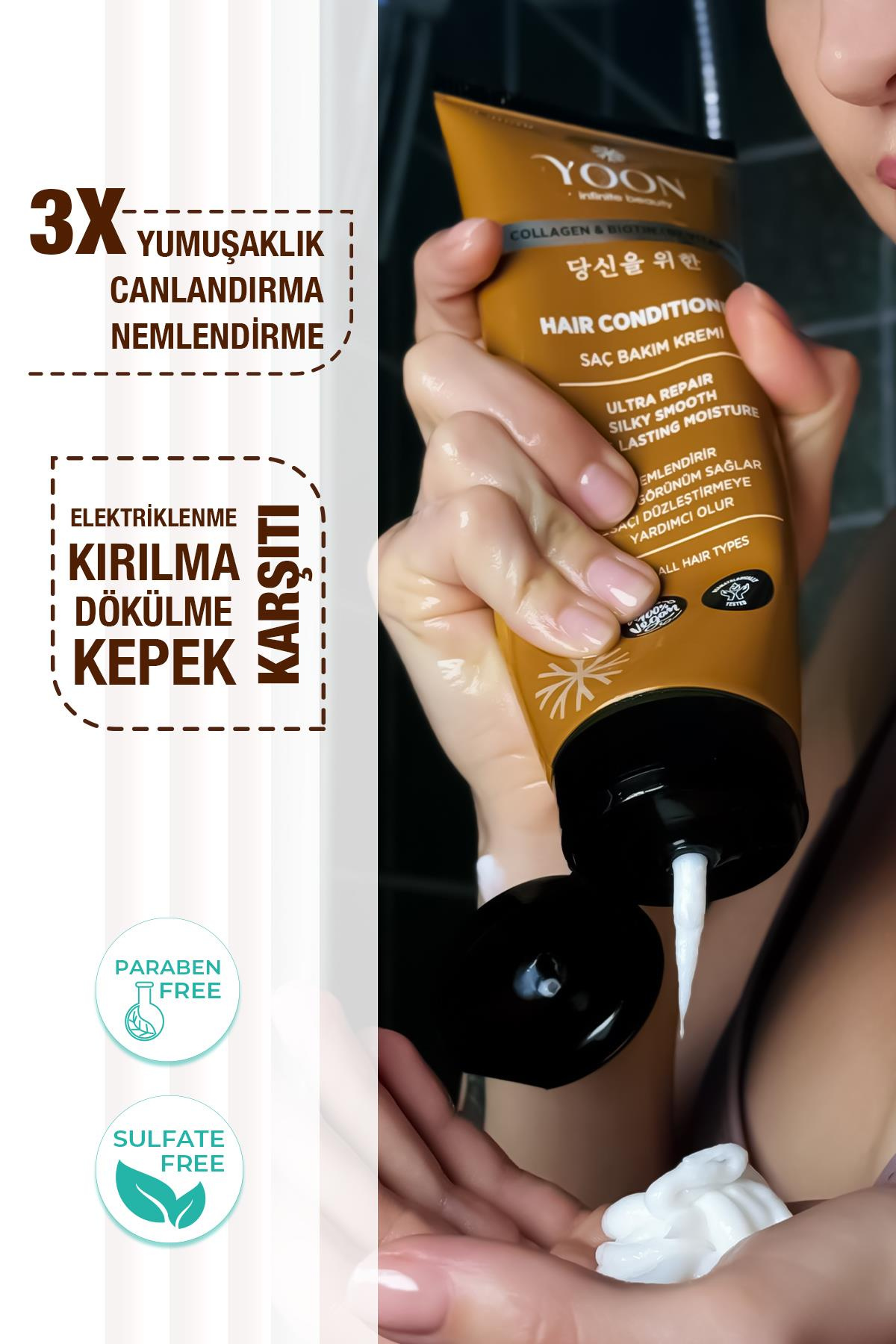 4lü Besleyici ve Onarıcı Saç Bakım Seti Tuzsuz Şampuan, Saç Bakım Spreyi, Bakım Maskesi, Bakım Kremi