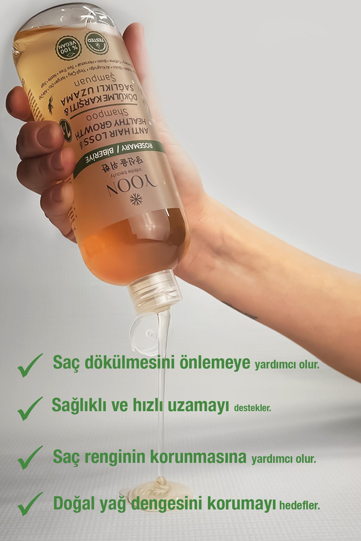 4'lü Saç Dökülme Karşıtı & Hızlı Saç Uzatma - Biberiye Şampuan, Saç Maskesi, Bakım Suyu, Saç Serumu