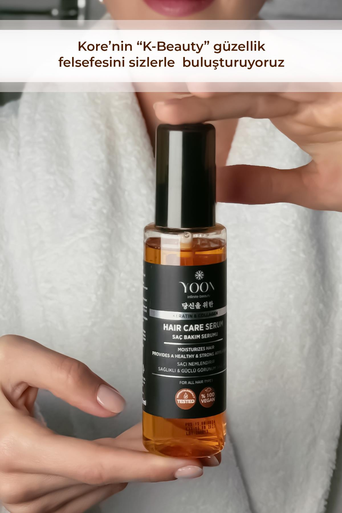 Durulanmayan Saç Bakım Serumu, Kabarma Karşıtı, Saç Tellerini Nemlendiren, Güçlendirici Serum 100ml