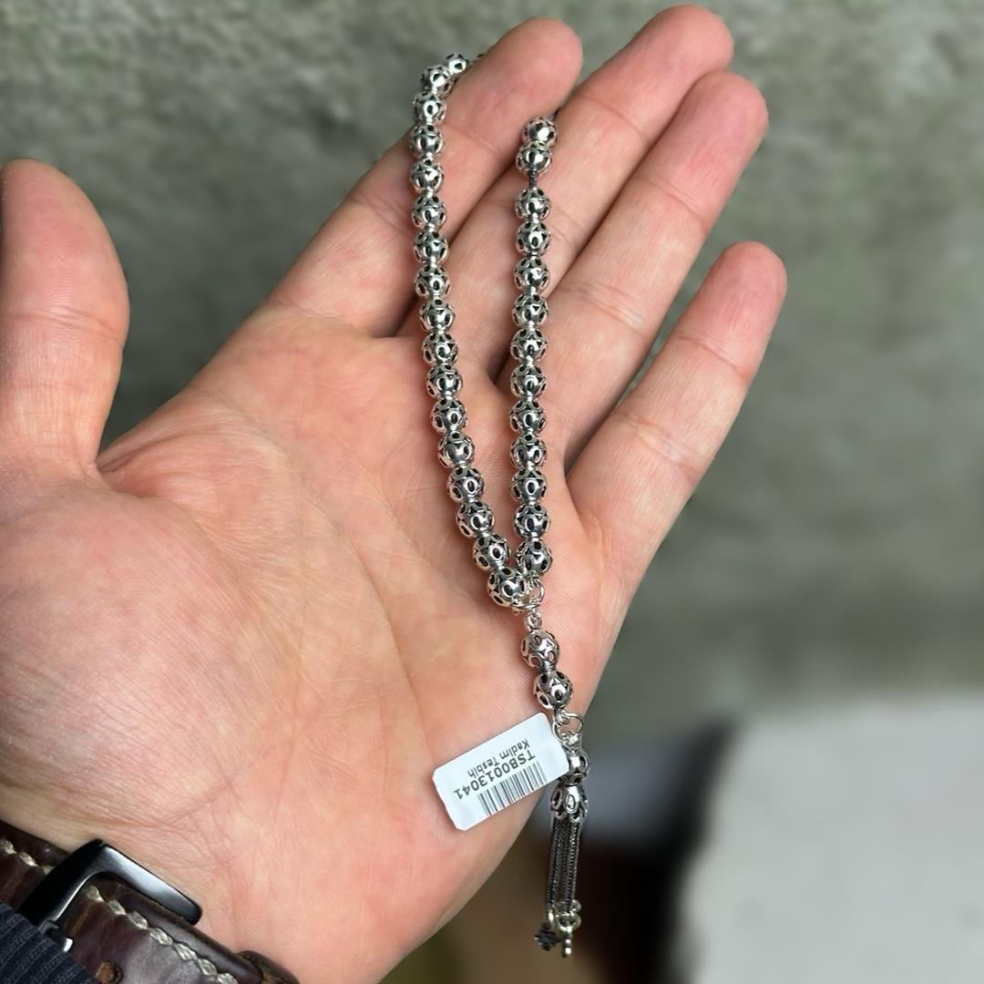 925 Ayar Bilek Boy Telkari Gümüş Tesbih