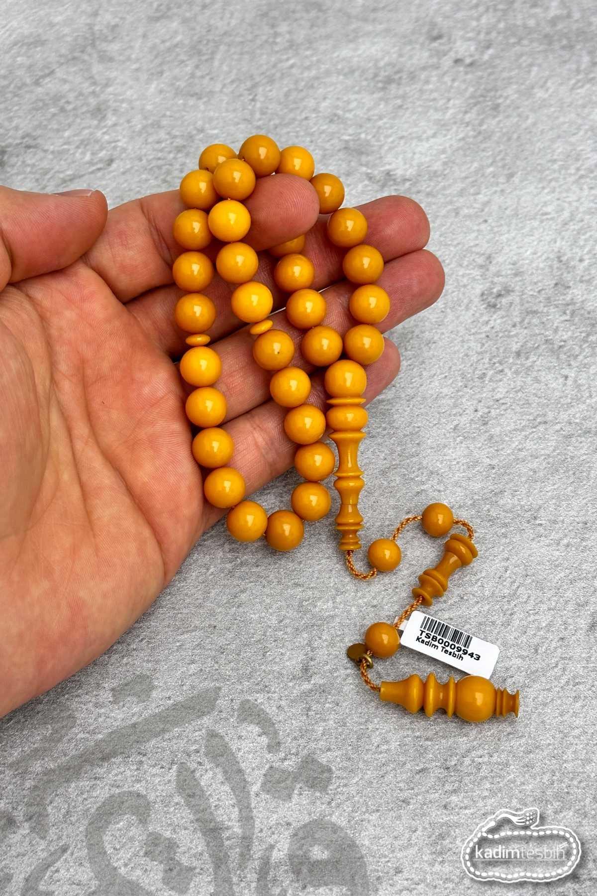 Küre Kesim Yoğun Hareli Sıkma Kehribar Tesbih