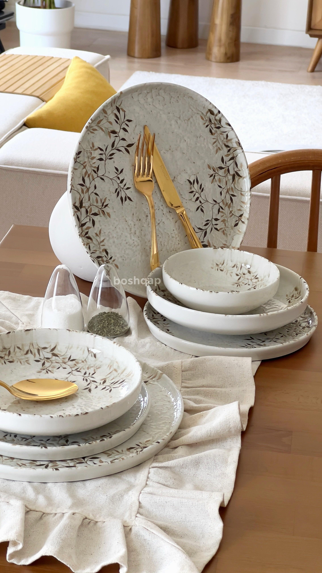  Autumn Leaf 12 Kişilik 48 Parça Porselen Yemek Takımı  