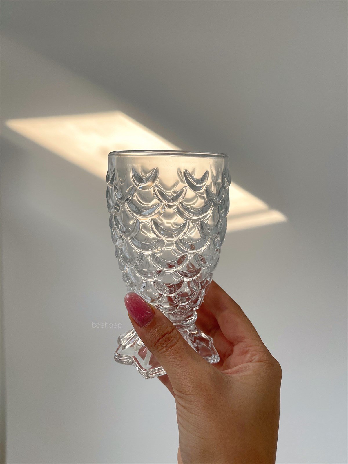 Fish Scale 6 Adet Cam Su ve Meşrubat Bardağı