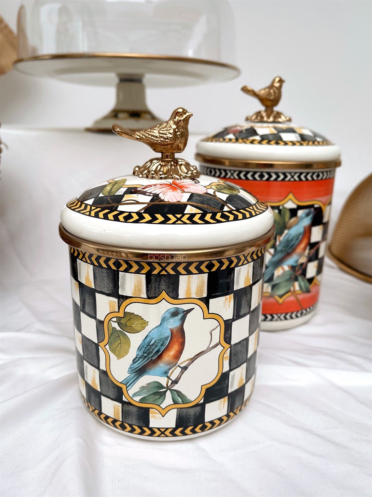 Golden Bird Emaye 12cm Baharat Kavanozu
