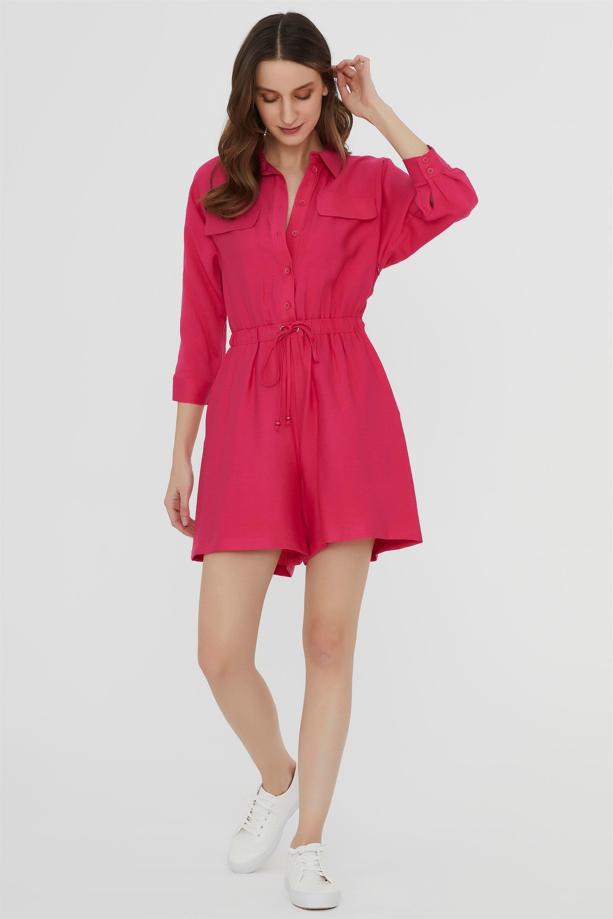 SHORT JUMPSUIT WITH WAIST ELASTIC