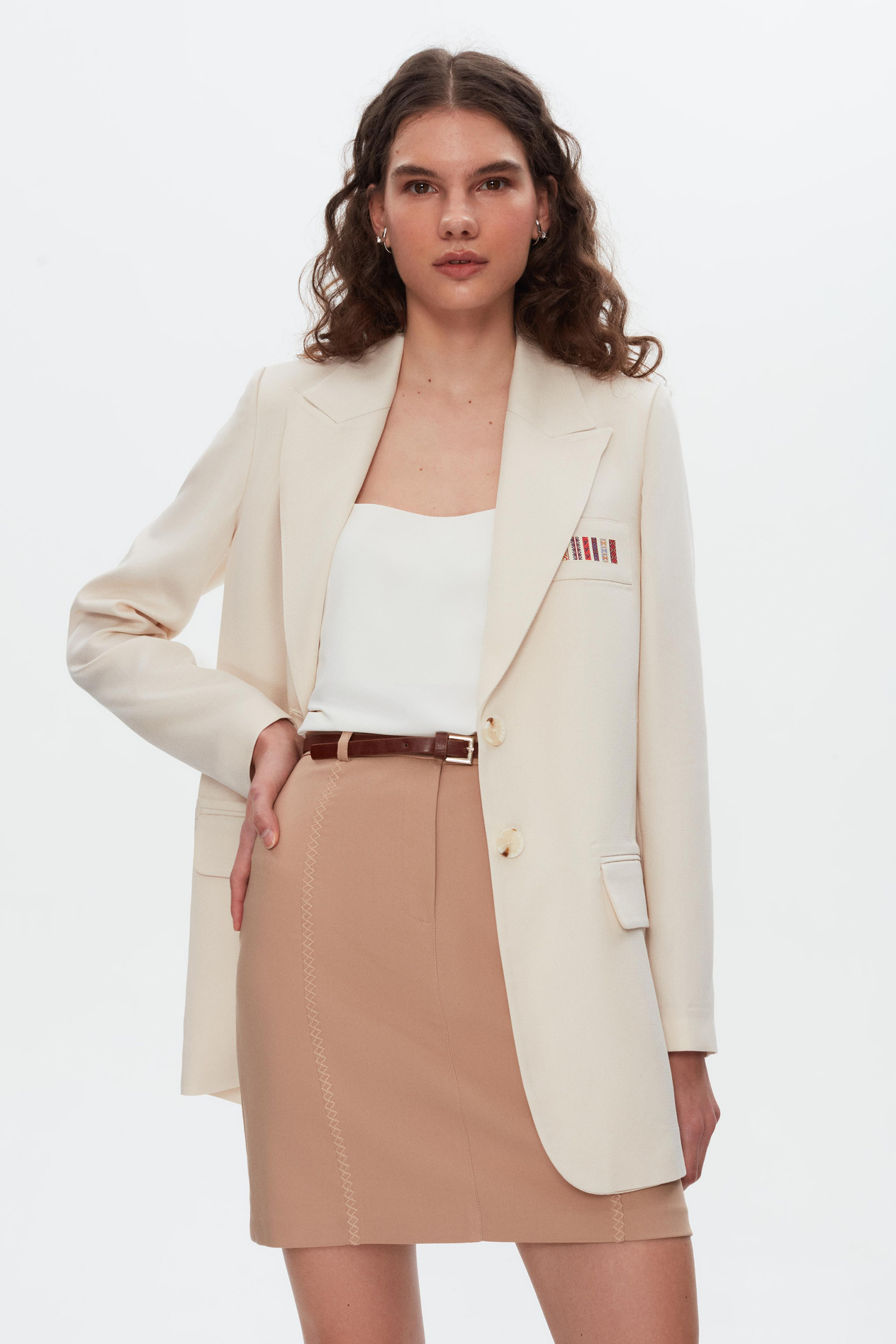 CEP İŞLEMELİ BLAZER CEKET