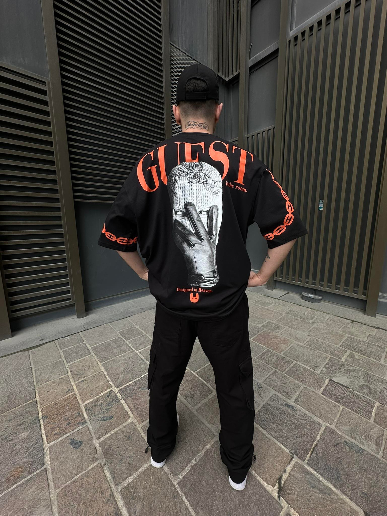 Guest Gangsta Oversize T-Shirt Siyah