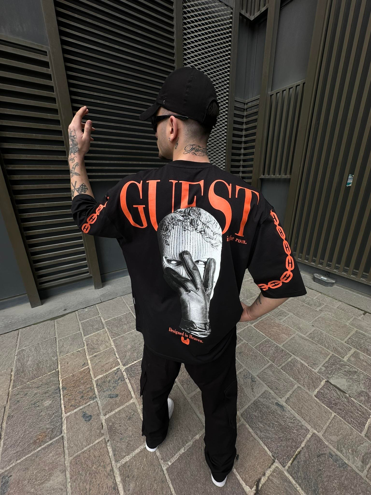Guest Gangsta Oversize T-Shirt Siyah