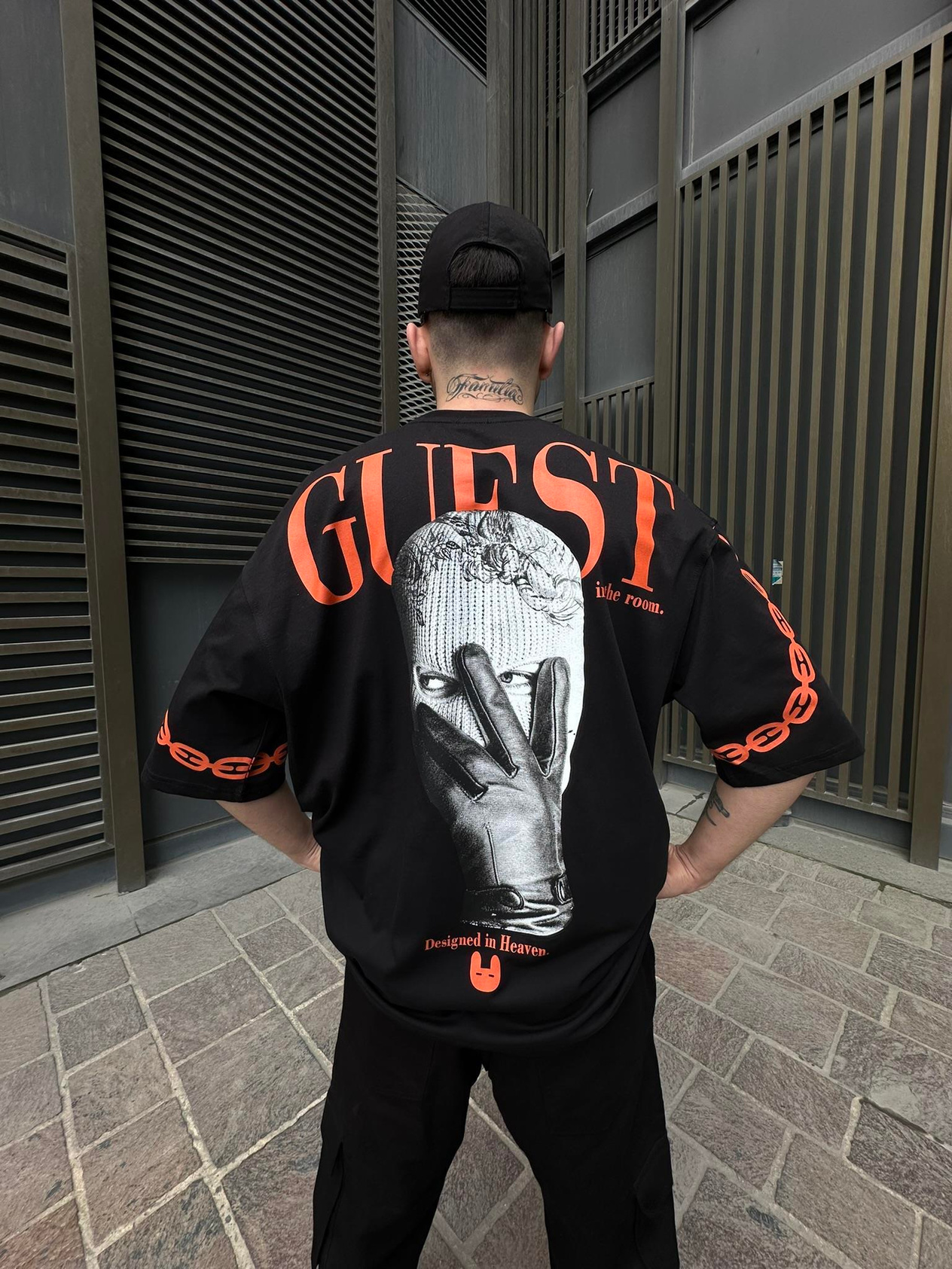 Guest Gangsta Oversize T-Shirt Siyah