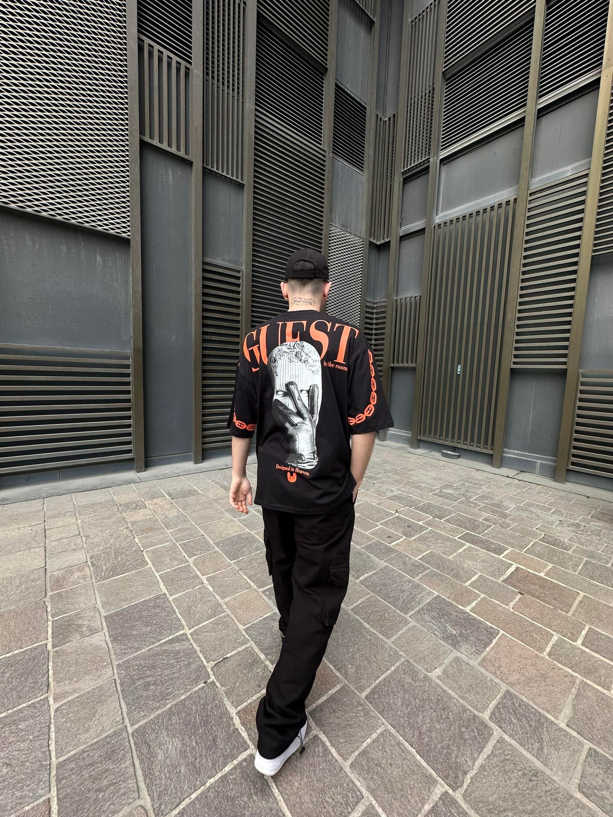 Guest Gangsta Oversize T-Shirt Siyah