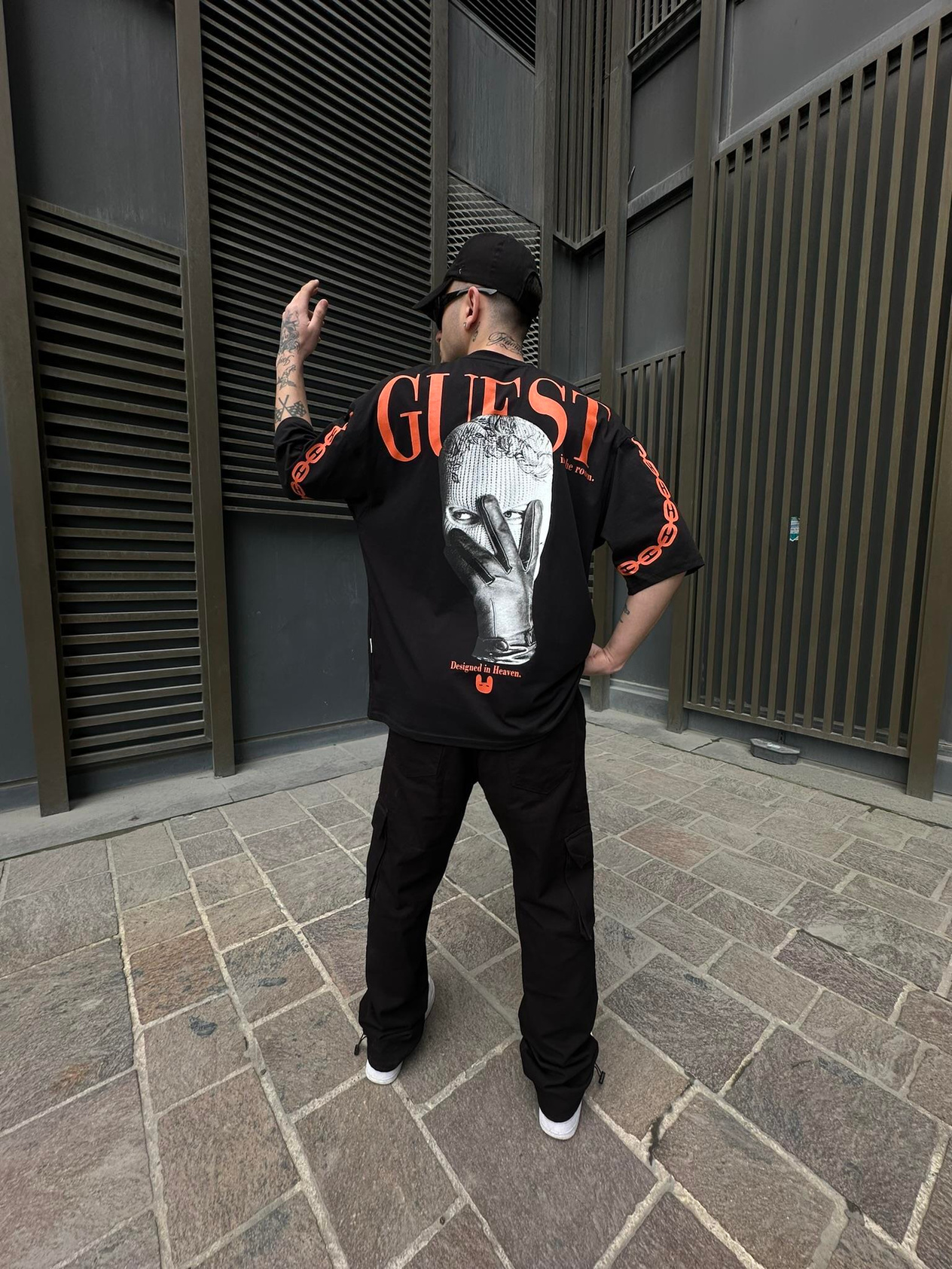 Guest Gangsta Oversize T-Shirt Siyah