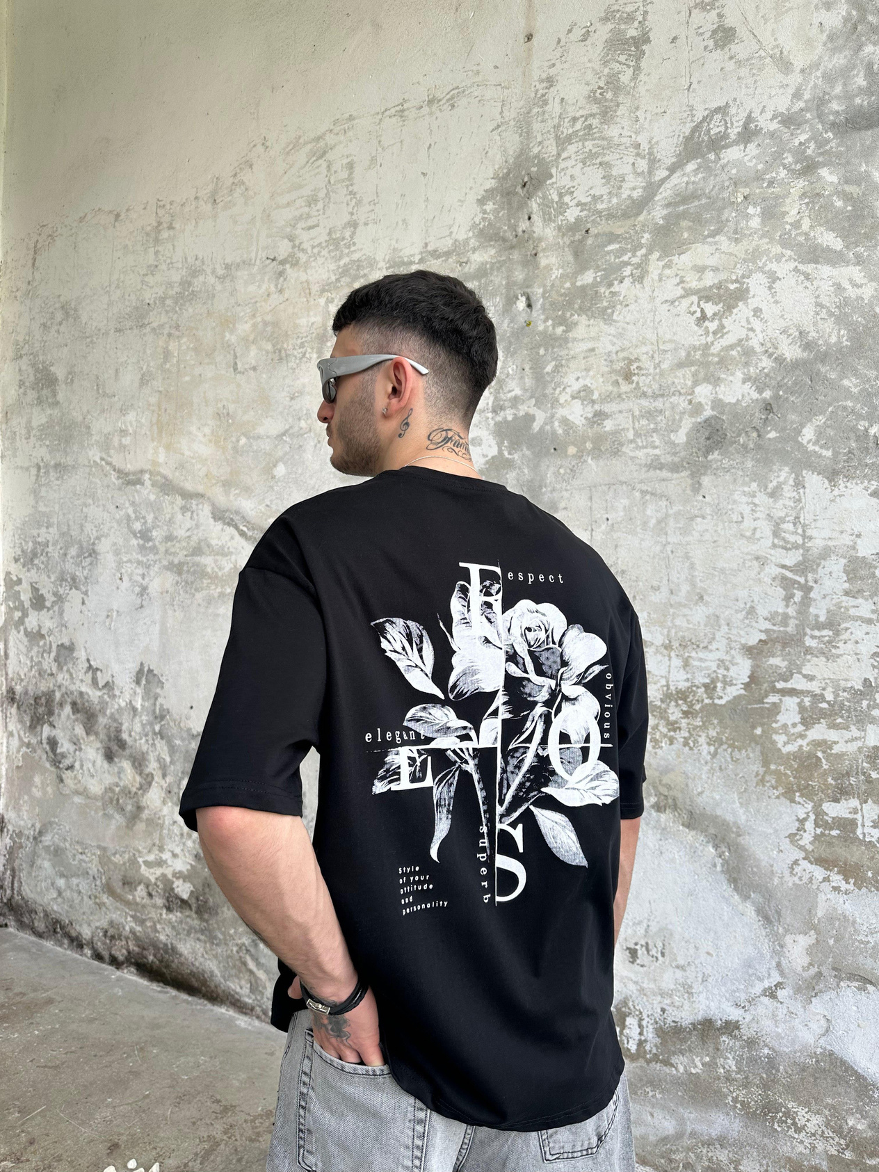 Respect Ovesize T-Shirt - Siyah