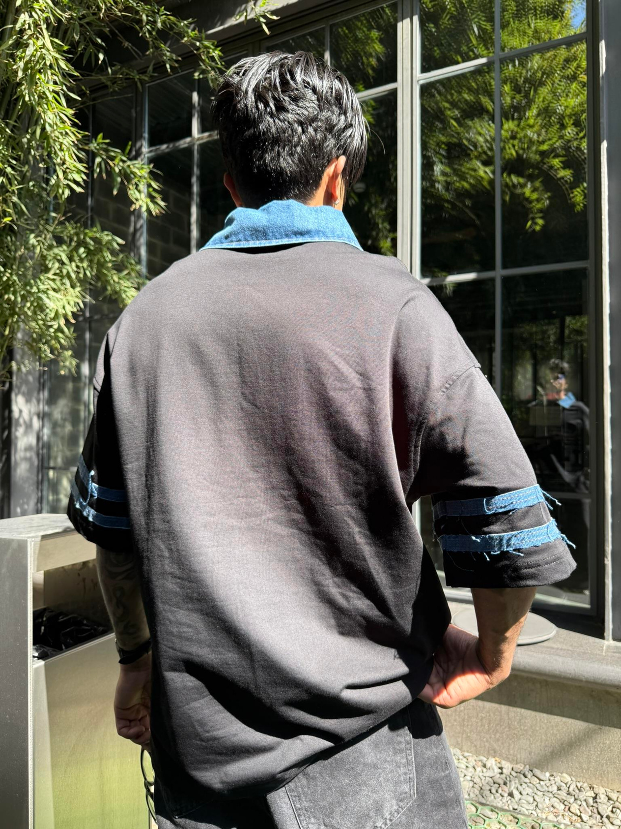 Soul Polo Yaka Yaka Detaylı T-Shirt - Siyah