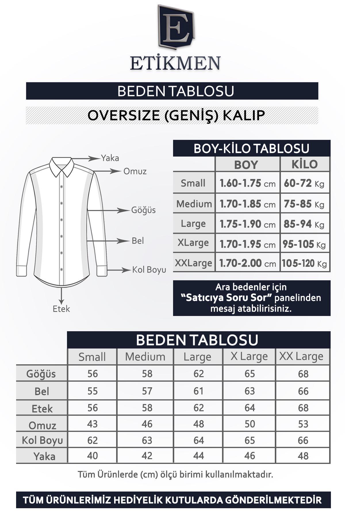 EtikmenFüme Düz Oversize Oduncu Hediye Kutulu Erkek GömlekGÖMLEK MODELLERİ