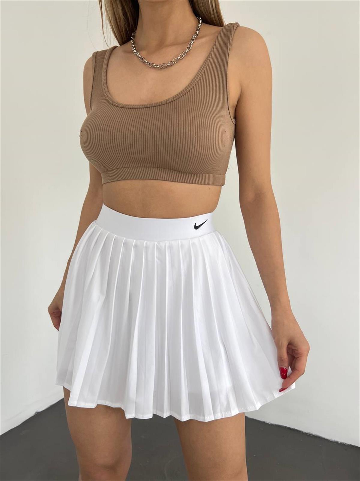 Nike Şortlu Etek 0189 BEYAZ