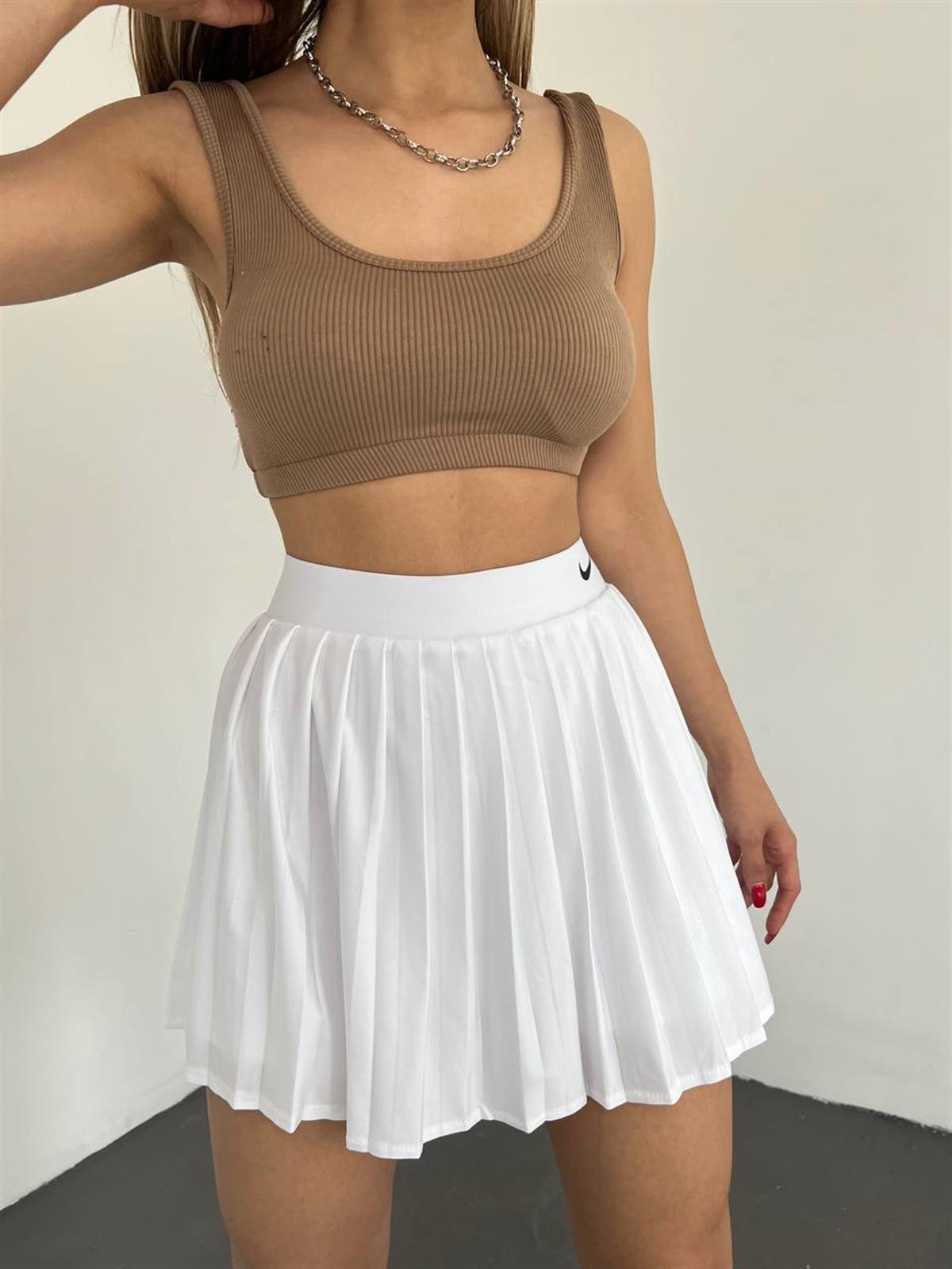 Nike Şortlu Etek 0189 BEYAZ