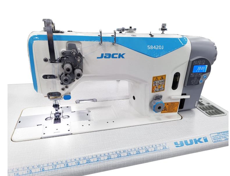 FDM Jack JK-58420J-403E Çift İğne Makinesi Küçük Çağanozlu İplik Kesicili