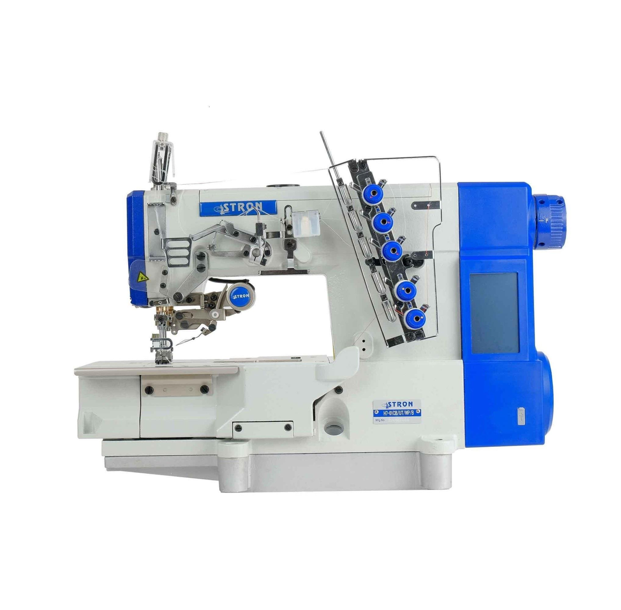 FDM Stron H7-01CB/UT/WP/B Otomatik Etek Reçme Makinesi, Direct Drive, İplik Kesmeli, Ayak Kaldırmalı, Kafadan Motorlu, Tabla ve Tekerlekli Ayak