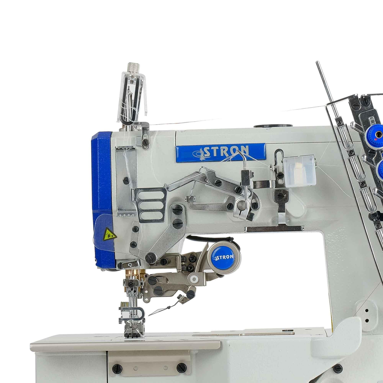 FDM Stron H7-01CB/UT/WP/B Otomatik Etek Reçme Makinesi, Direct Drive, İplik Kesmeli, Ayak Kaldırmalı, Kafadan Motorlu, Tabla ve Tekerlekli Ayak