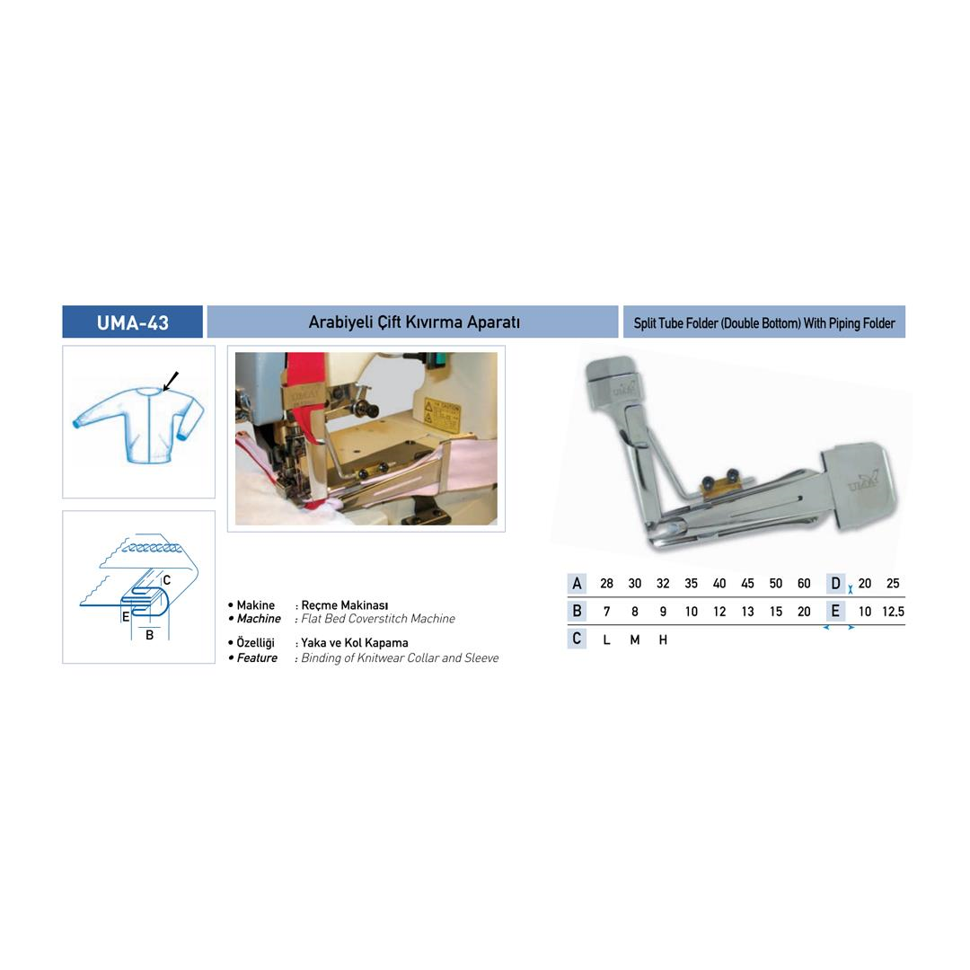 FDM Uma-43 Arbiyeli Tek Kıvırma Aparatı  35x10-20x10