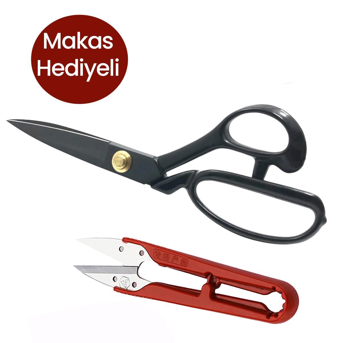 FDMSTAR 12 İnç (30cm) Siyah Saplı Profesyonel Paslanmaz Çalik Terzi Makası