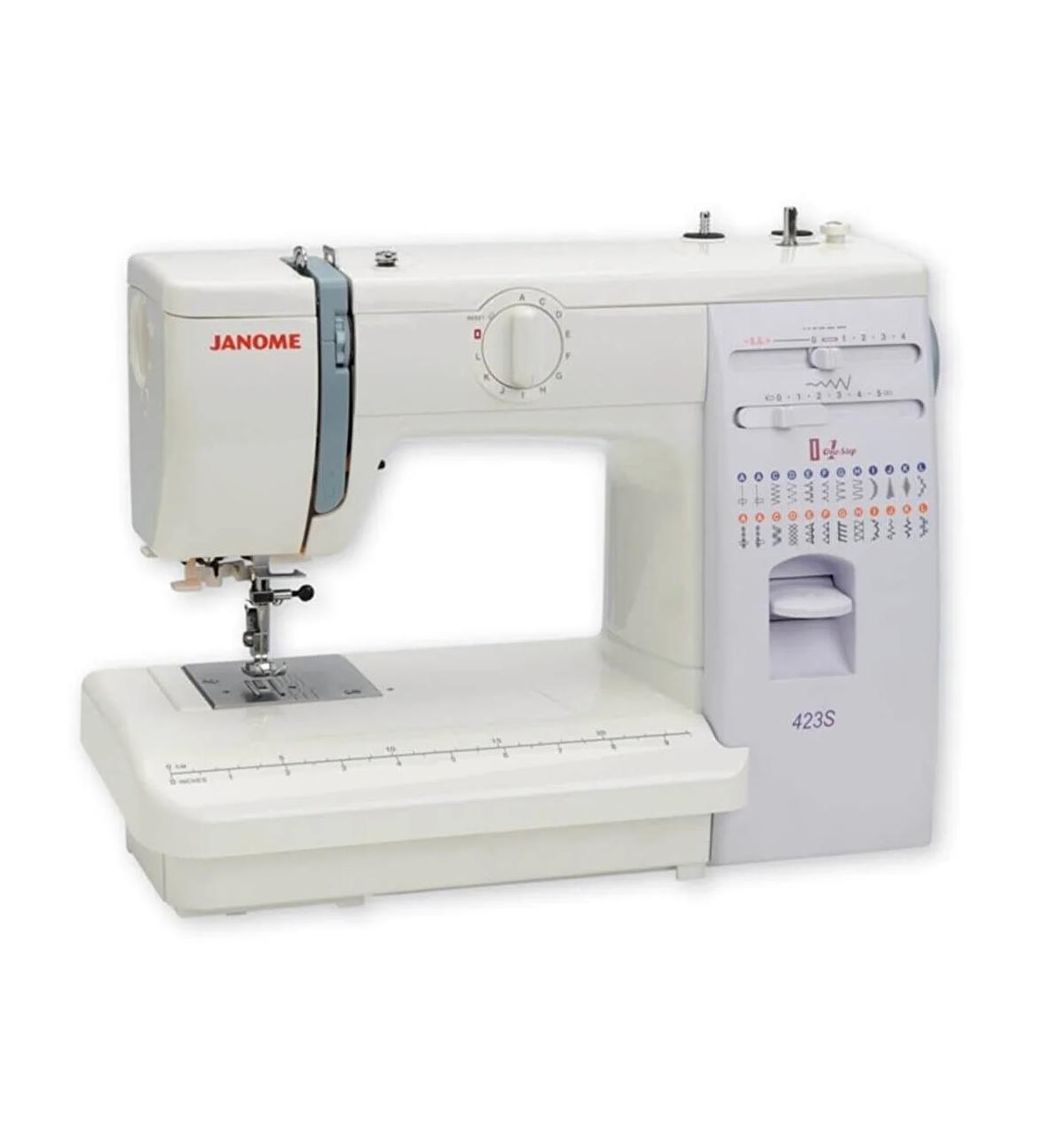 Janome 423S Dikiş Makinesi | Ev Tipi Dikiş Makinesi | Aile Tipi Dikiş Makinesi | 23 Değişik Dikiş Ve Desen| 5 mm Genişliğinde Zigzak | 4mm Dikiş Adım Ayarı | Komple Metal İç Ve Dış Gövde