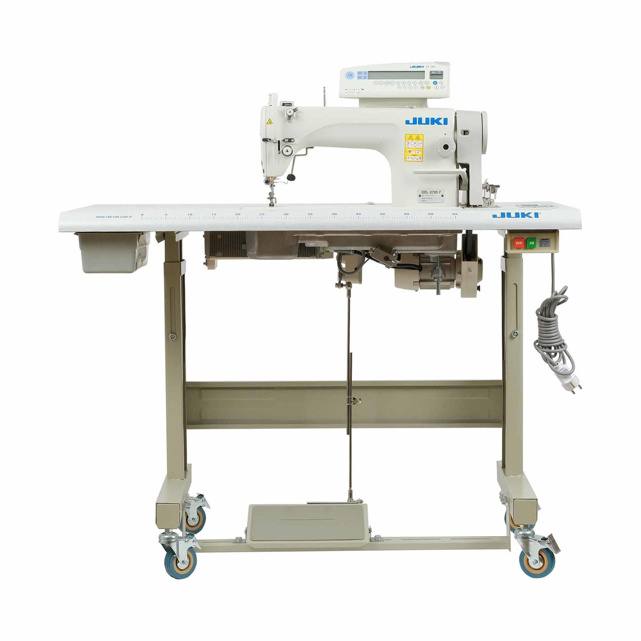 Juki Ddl-8700/Sc920 Otomatik Düz Makine, Fındık Motor, İplik Kesmeli, Ayak Kaldırmalı, Tabla ve Tekerlekli Ayak, 220v