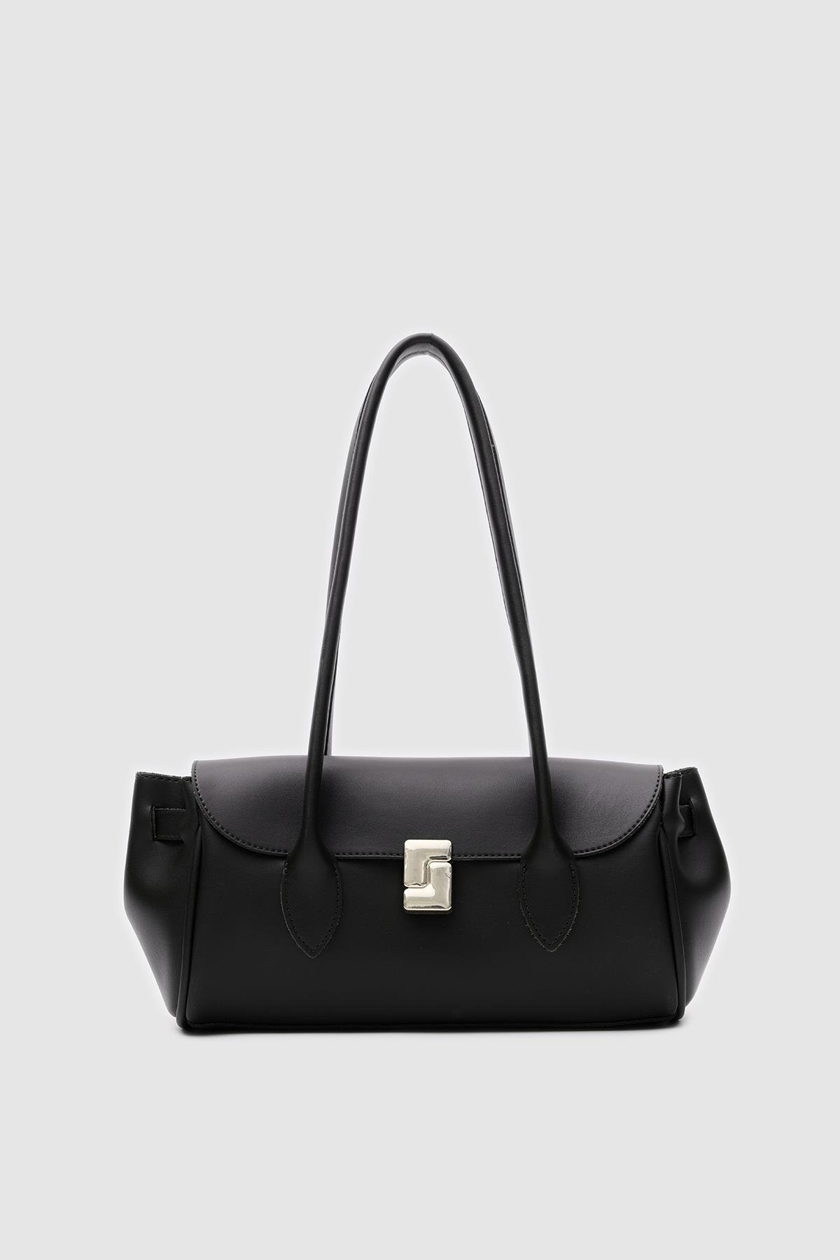 Lia Vintage Baget Çanta Siyah