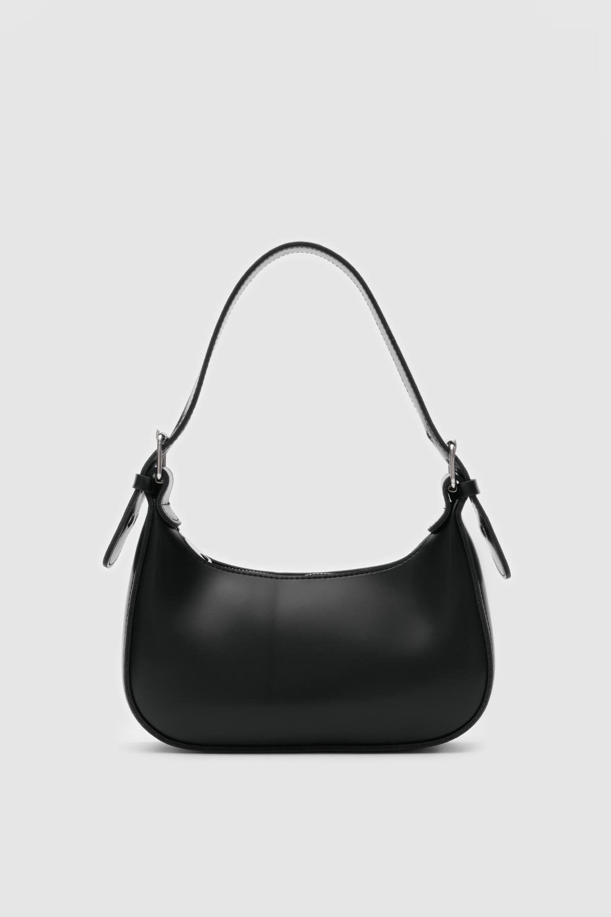 Muse Siyah Oval Baget Çanta 