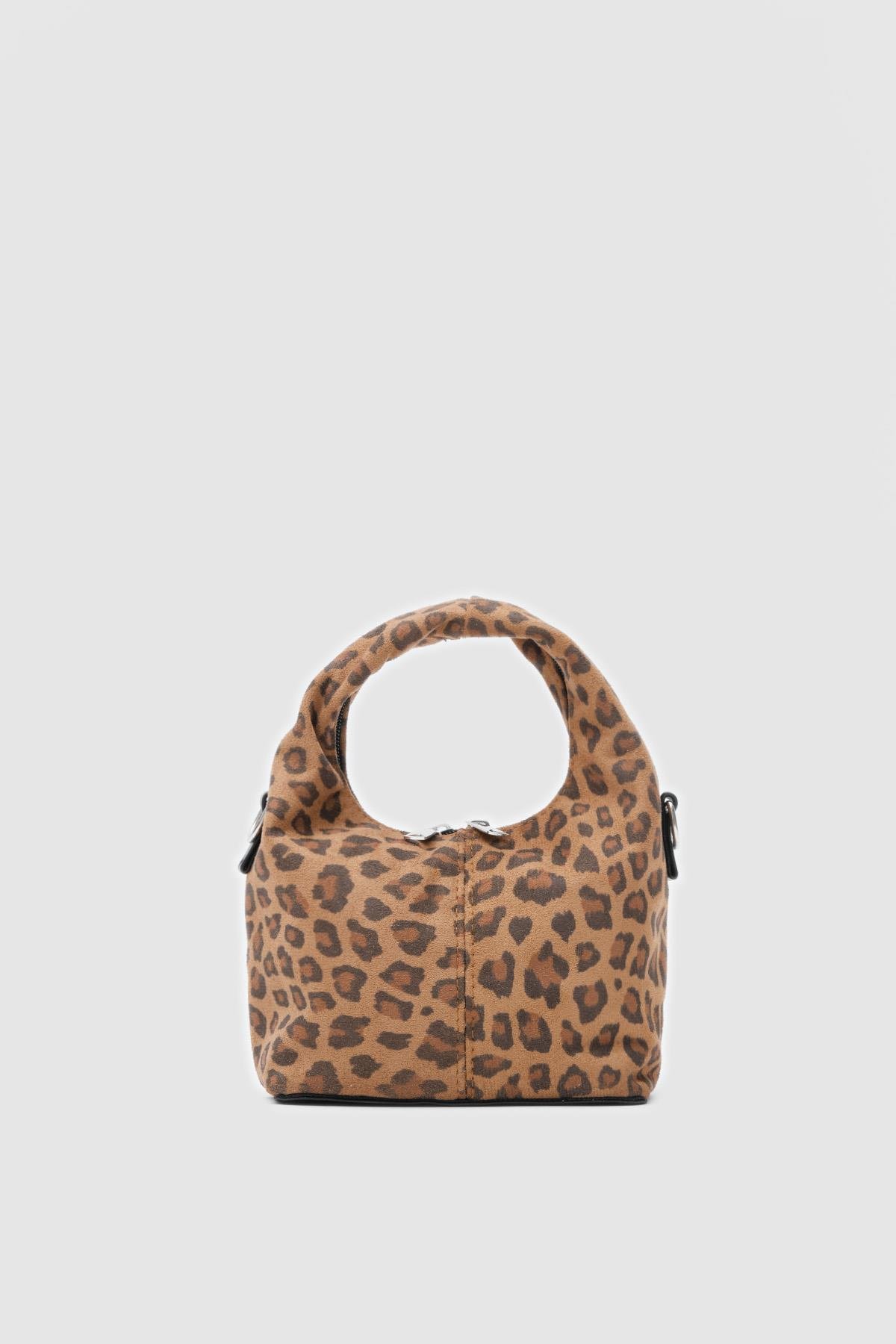 Axy Süet Leopar Çapraz Çanta 