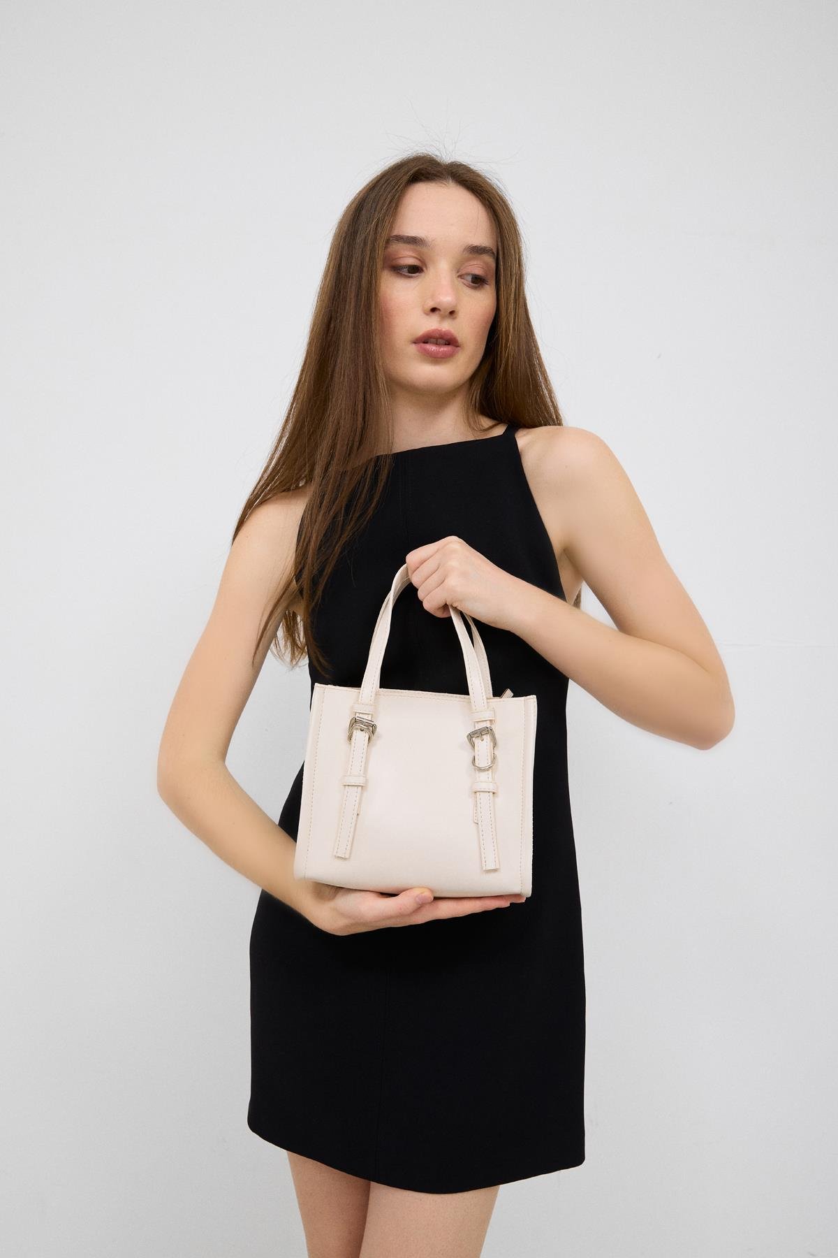 The Berlin Bag Krem Çapraz Çanta
