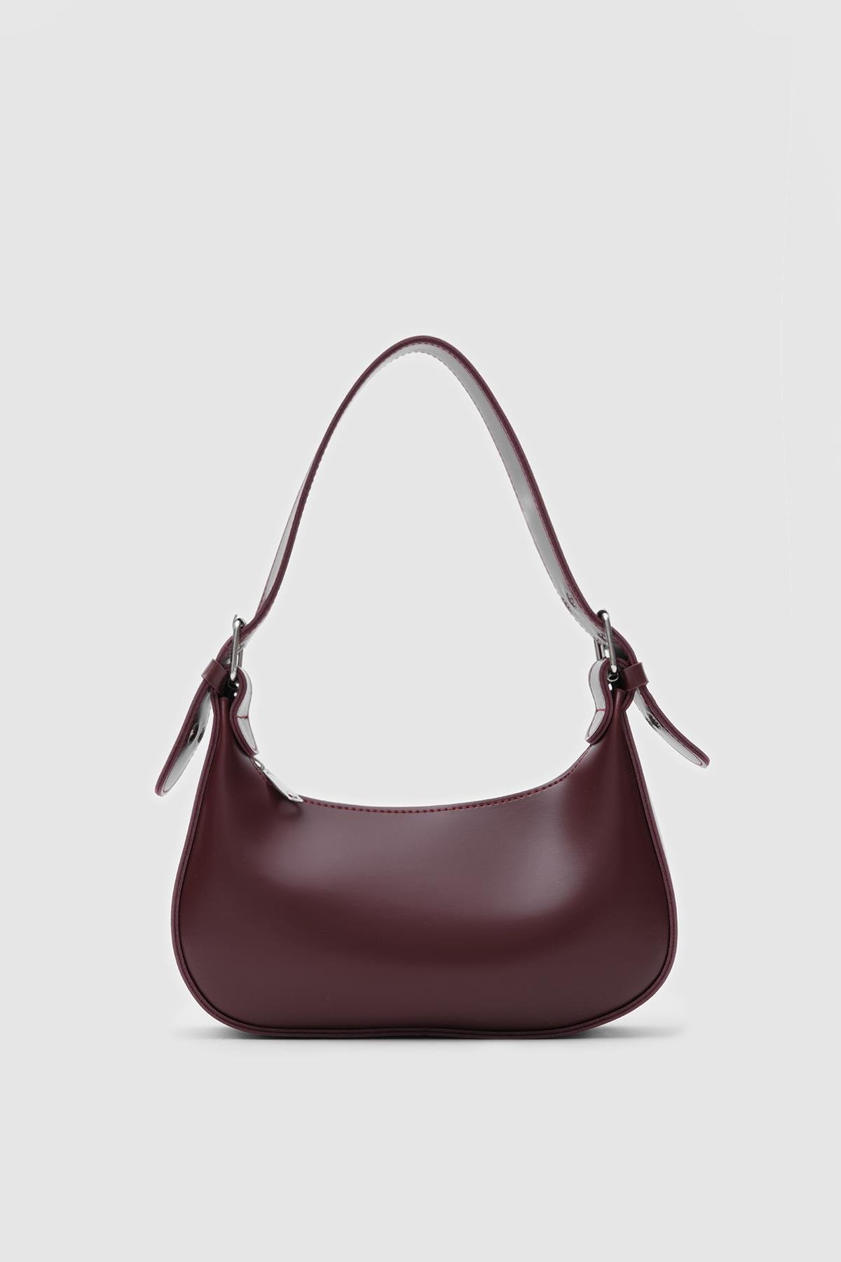 Muse Bordo Oval Baget Çanta