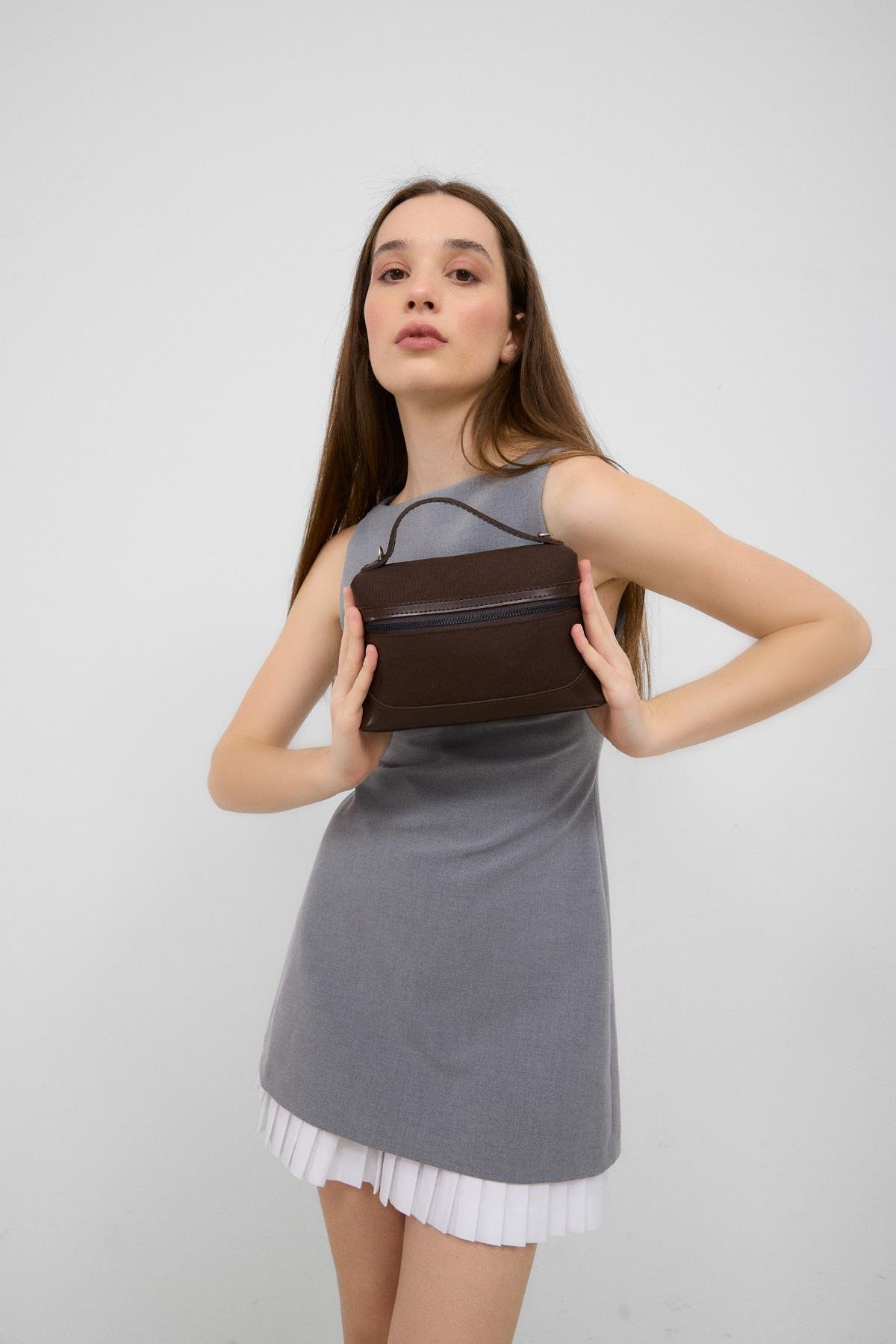 Yoko Kahve Box Bag El Ve Omuz Çanta
