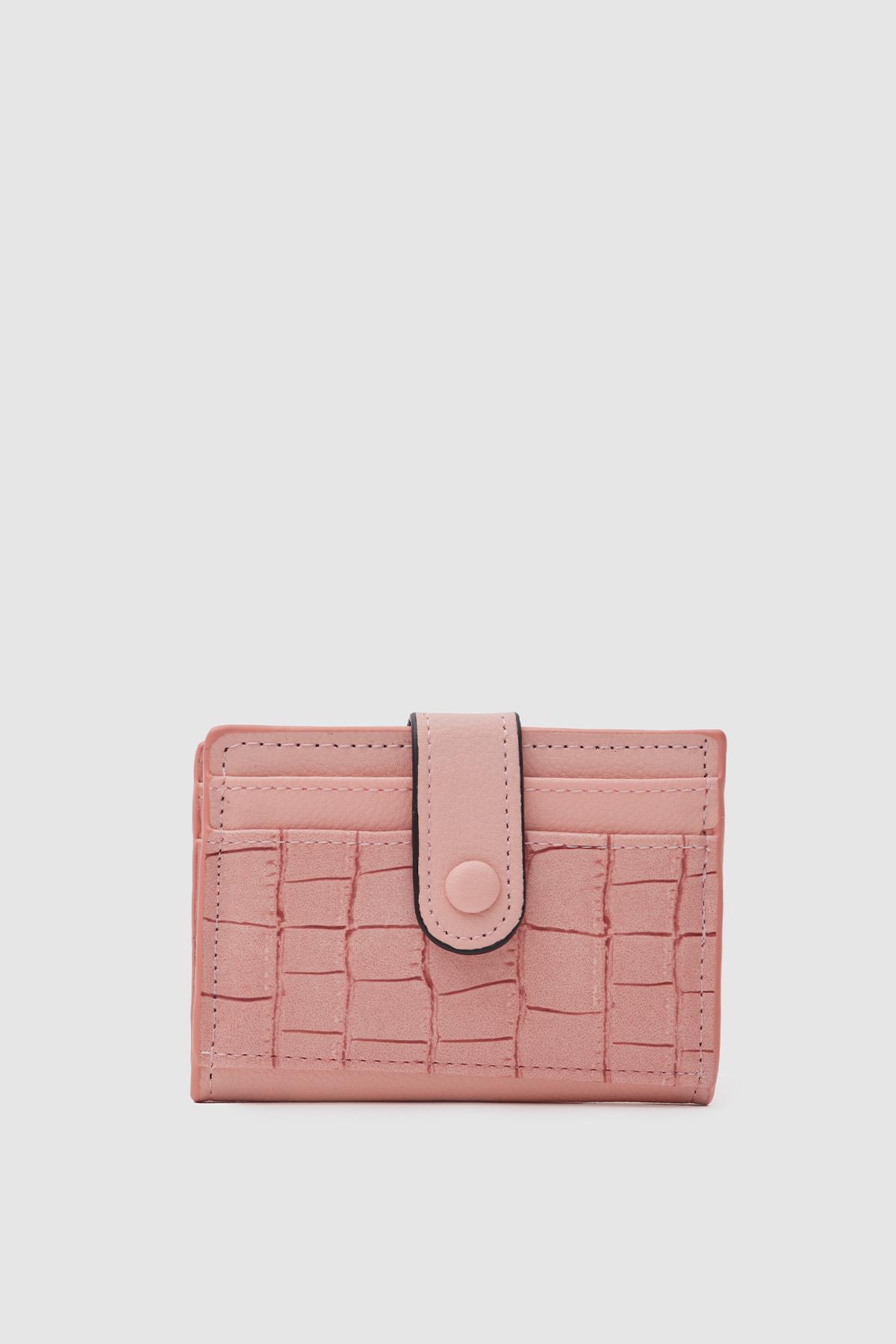 Croco Kartlık Cüzdan Ciri Pudra Pembe