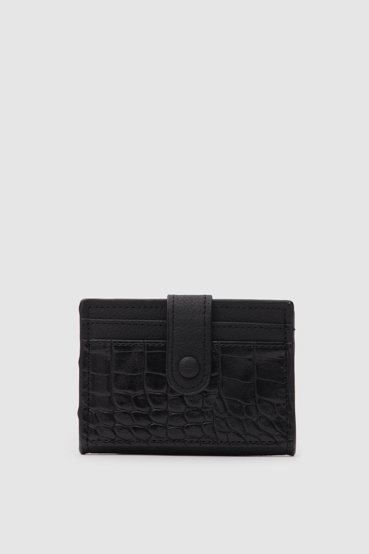 Croco Kartlık Cüzdan Ciri Siyah